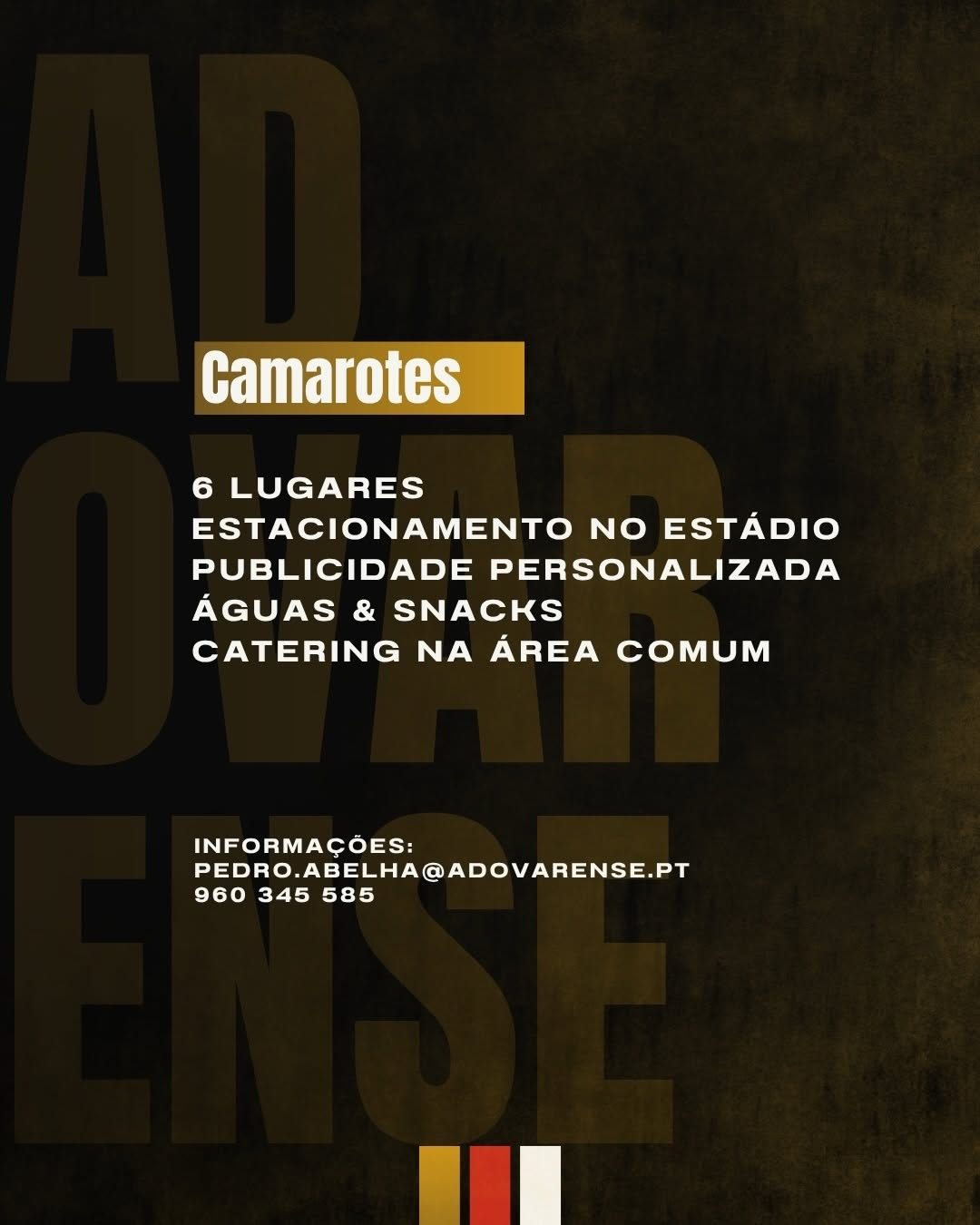 O que inclui o pacote camarote 2026/27